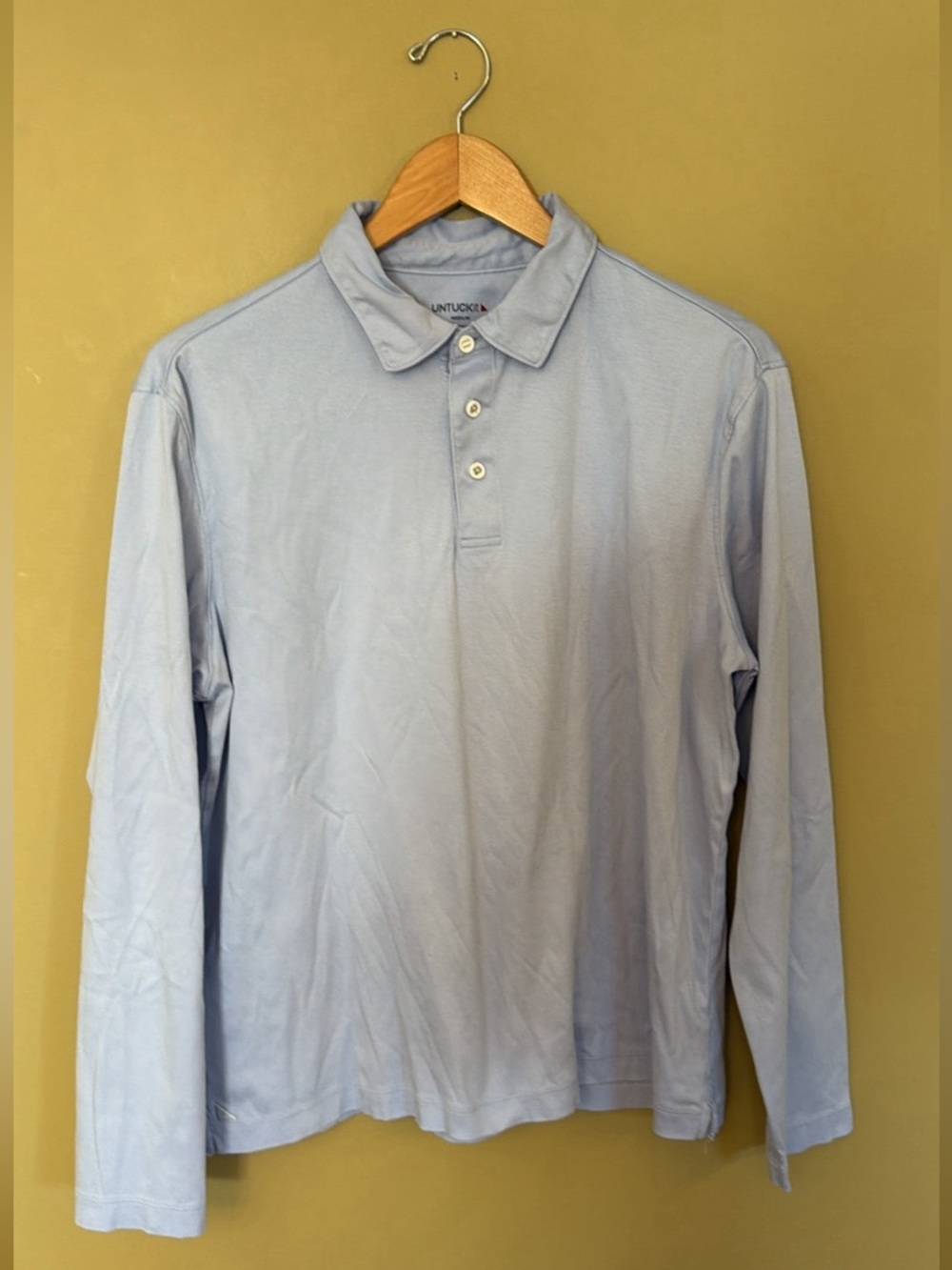 UNTUCKit Men's Light Blue Long-Sleeve Polo